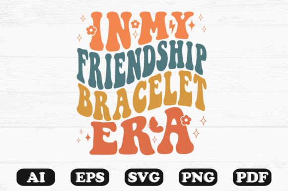 In My Friendship Bracelet Era Retro Wavy Graphics