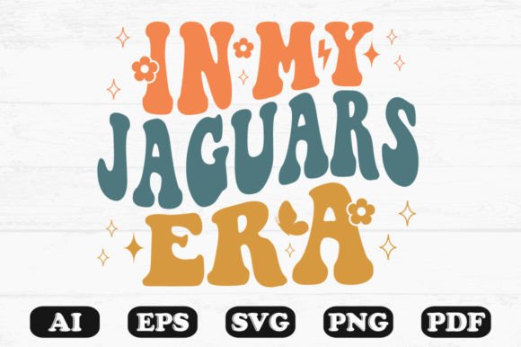 In My Jaguars Era Retro Wavy SVG Graphics for Crafts