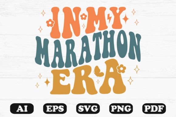 In My Marathon Era Retro Wavy SVG: Graphics for Crafts