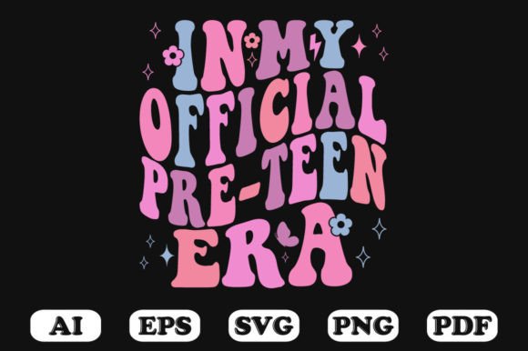 In My Official Pre-Teen Era Retro Wavy S Graphics