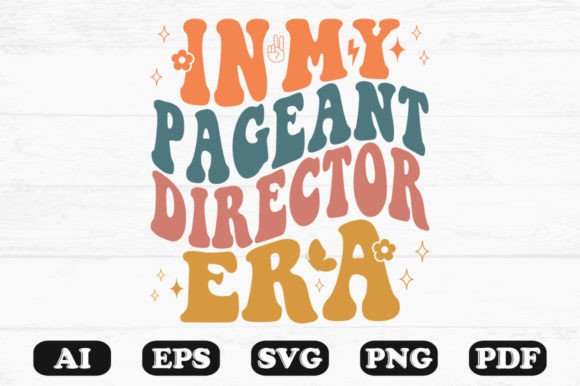 In My Pageant Director Era: Retro Wavy Graphics for Crafts